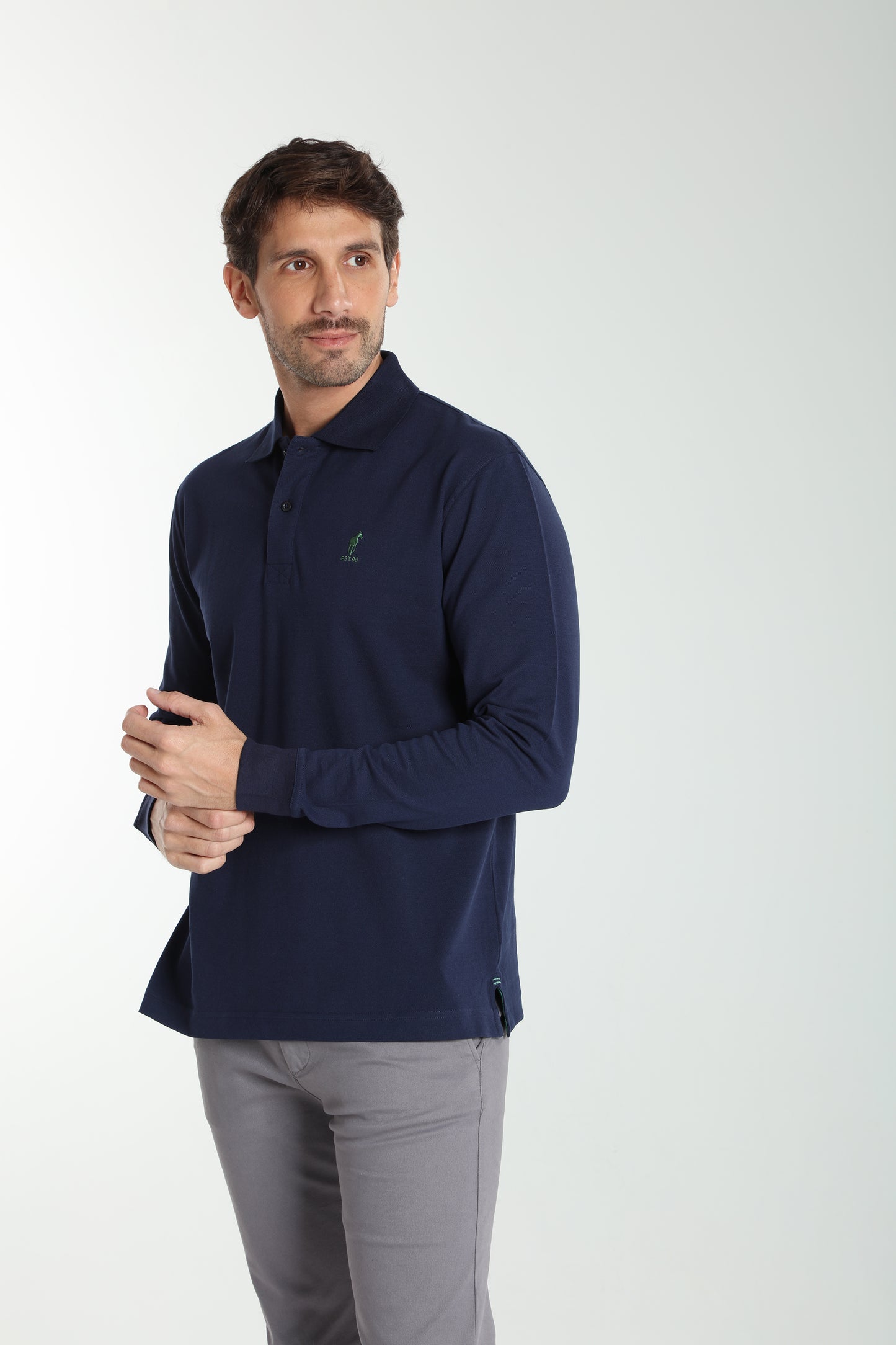 Polo manches longues PERY marine