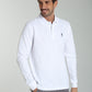Polo manches longues PERY blanc