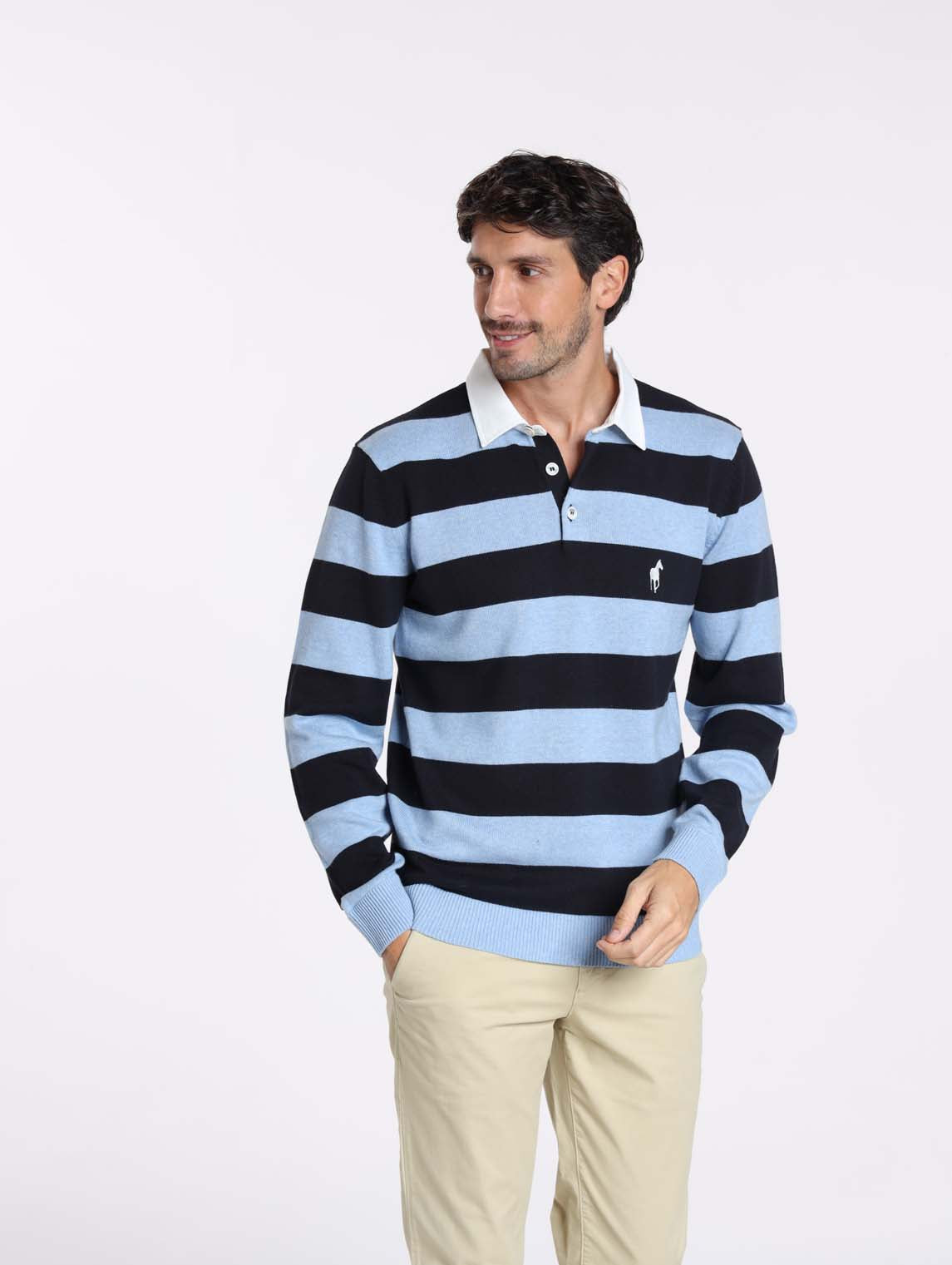 Pull RACING Bleu Clair/Marine