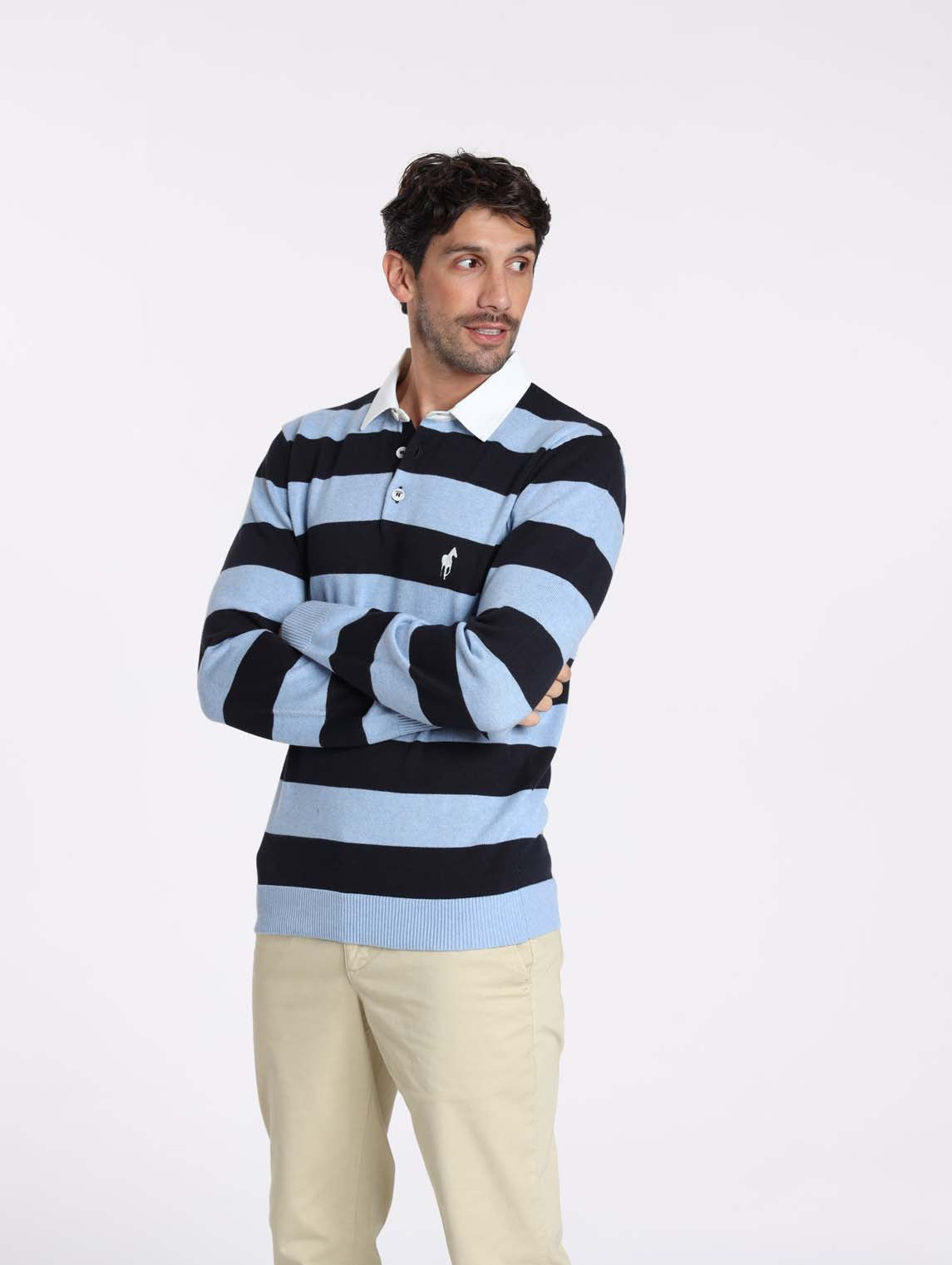 Pull RACING Bleu Clair/Marine
