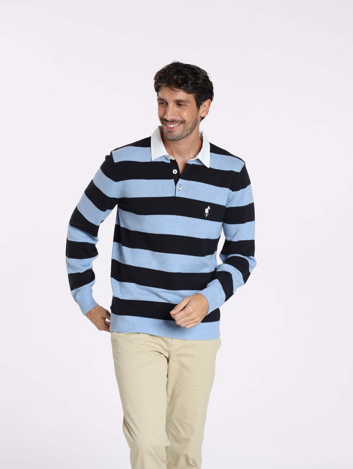 Pull RACING Bleu Clair/Marine