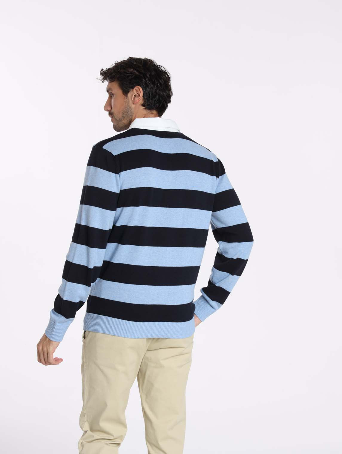 Pull RACING Bleu Clair/Marine