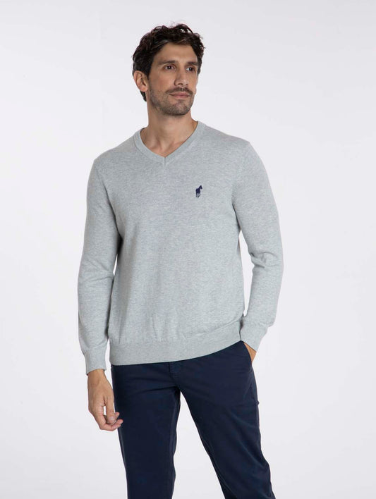 Pull PITT Gris Chine