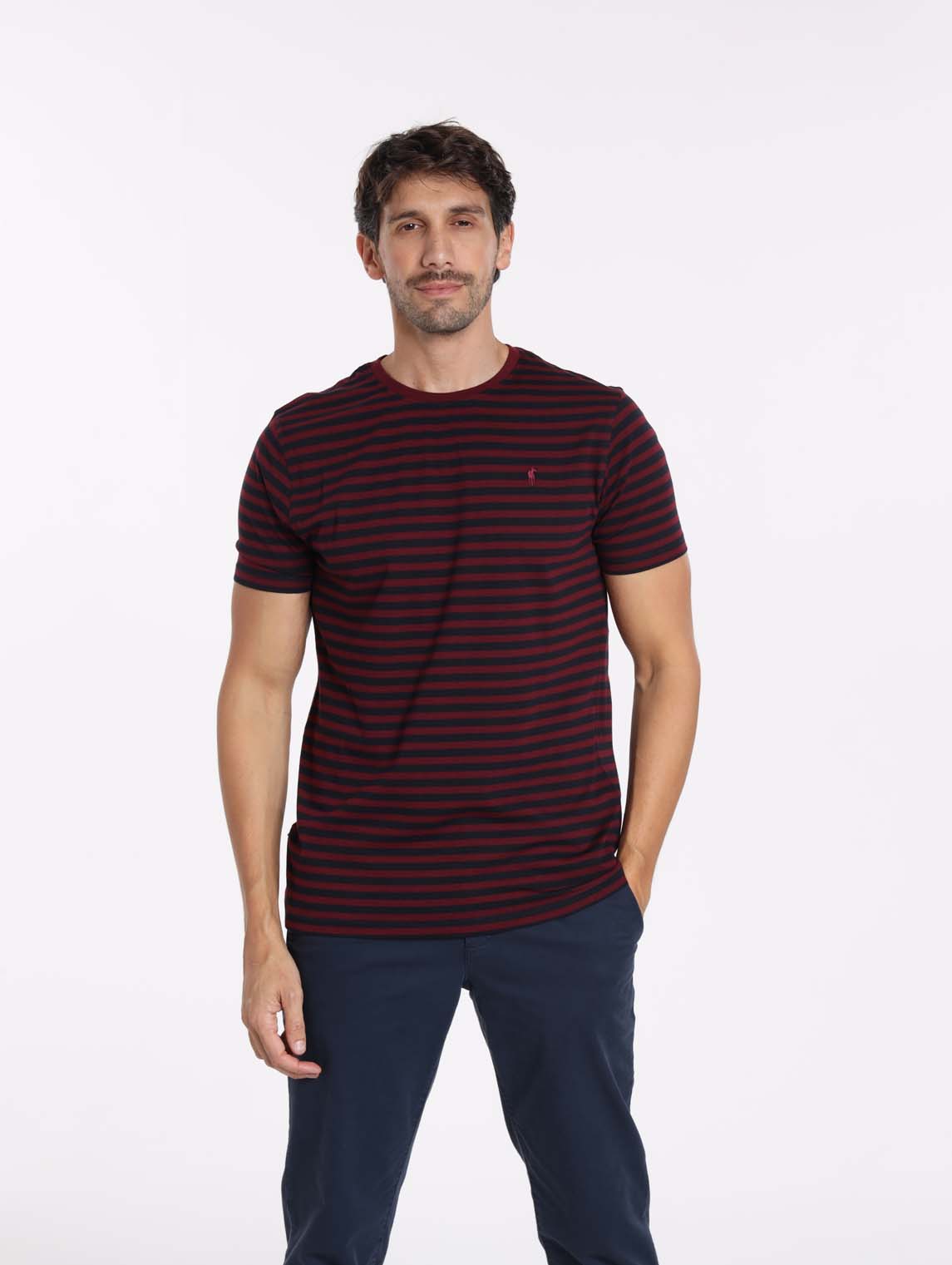 T-Shirt TAIPEI Bordeaux/ Marine