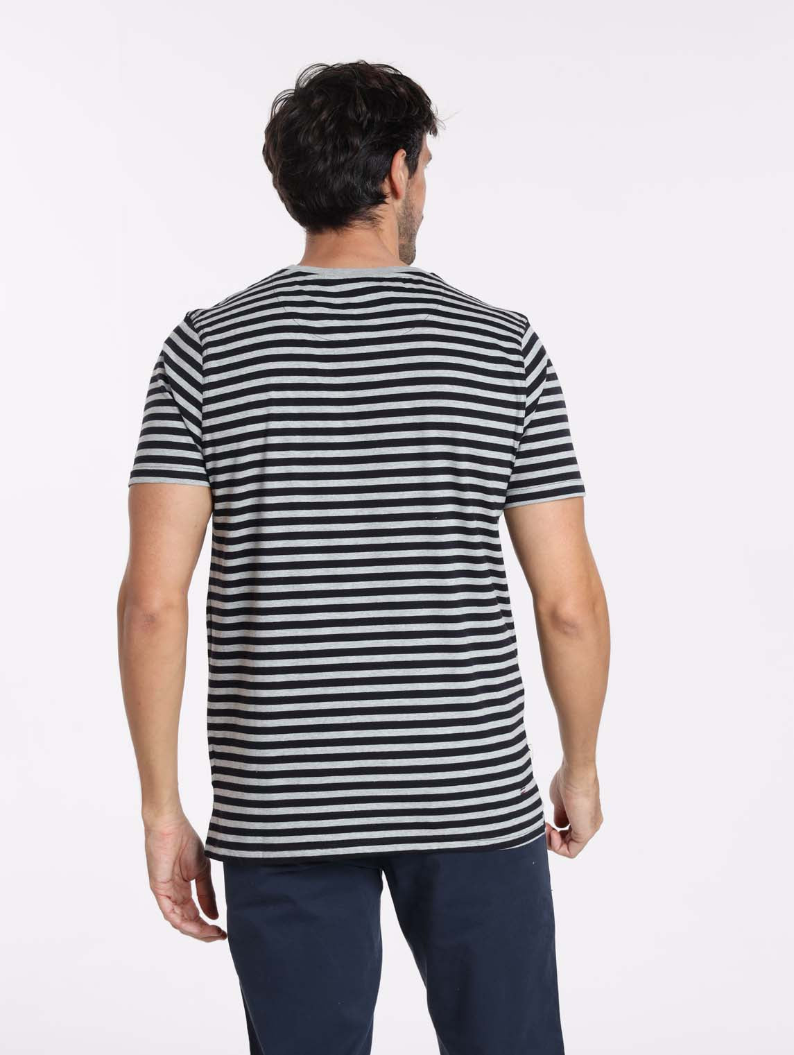 T-Shirt TAIPEI Marine/Gris Chine