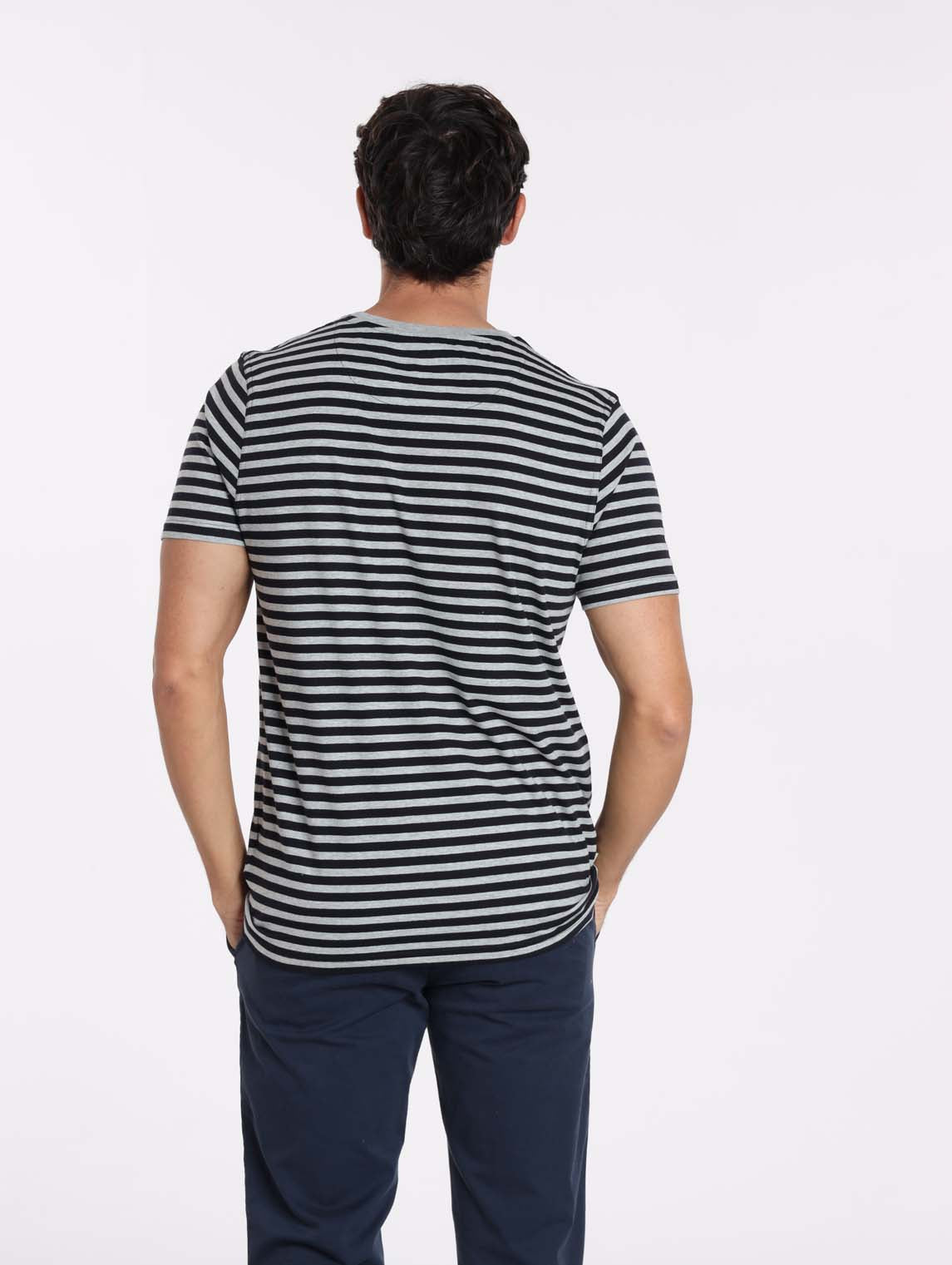 T-Shirt TAIPEI Marine/Gris Chine