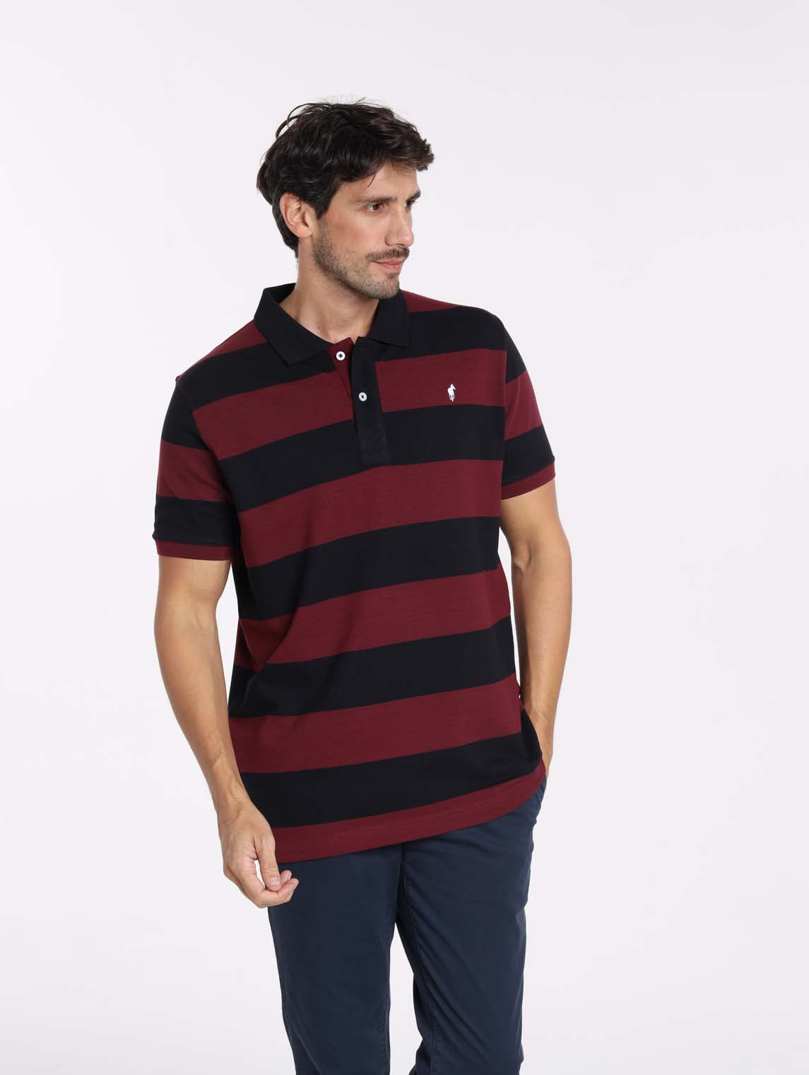 Polo OMAHA Bordeaux/ Marine