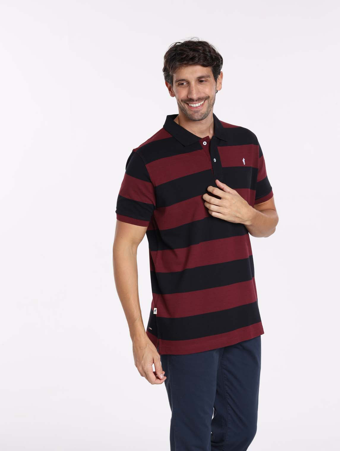 Polo OMAHA Bordeaux/ Marine