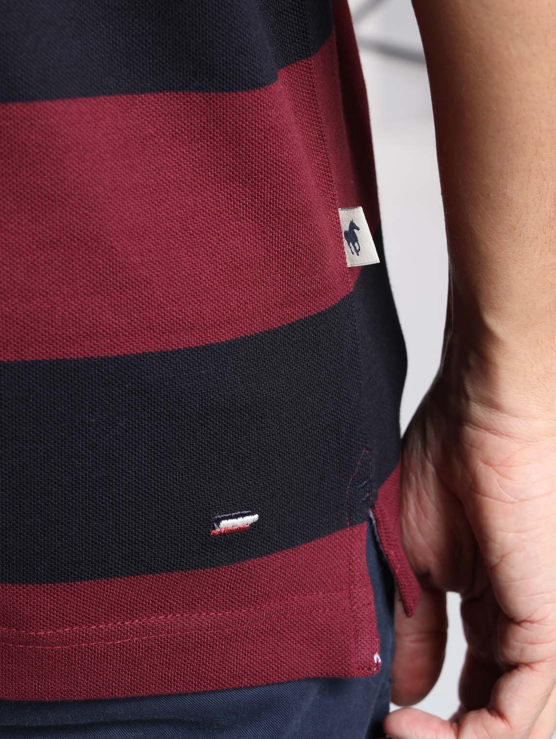 Polo OMAHA Bordeaux/ Marine