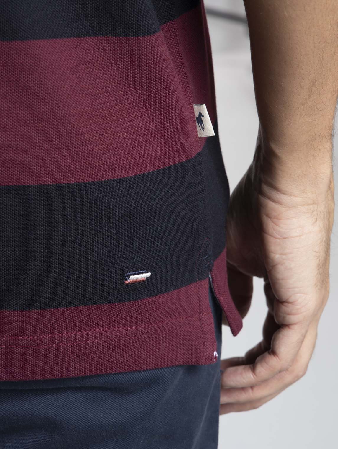 Polo OMAHA Bordeaux/ Marine