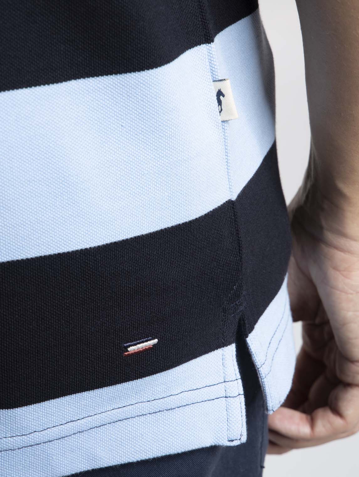 Polo OMAHA Bleu Ciel/Marine