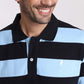 Polo OMAHA Bleu Ciel/Marine