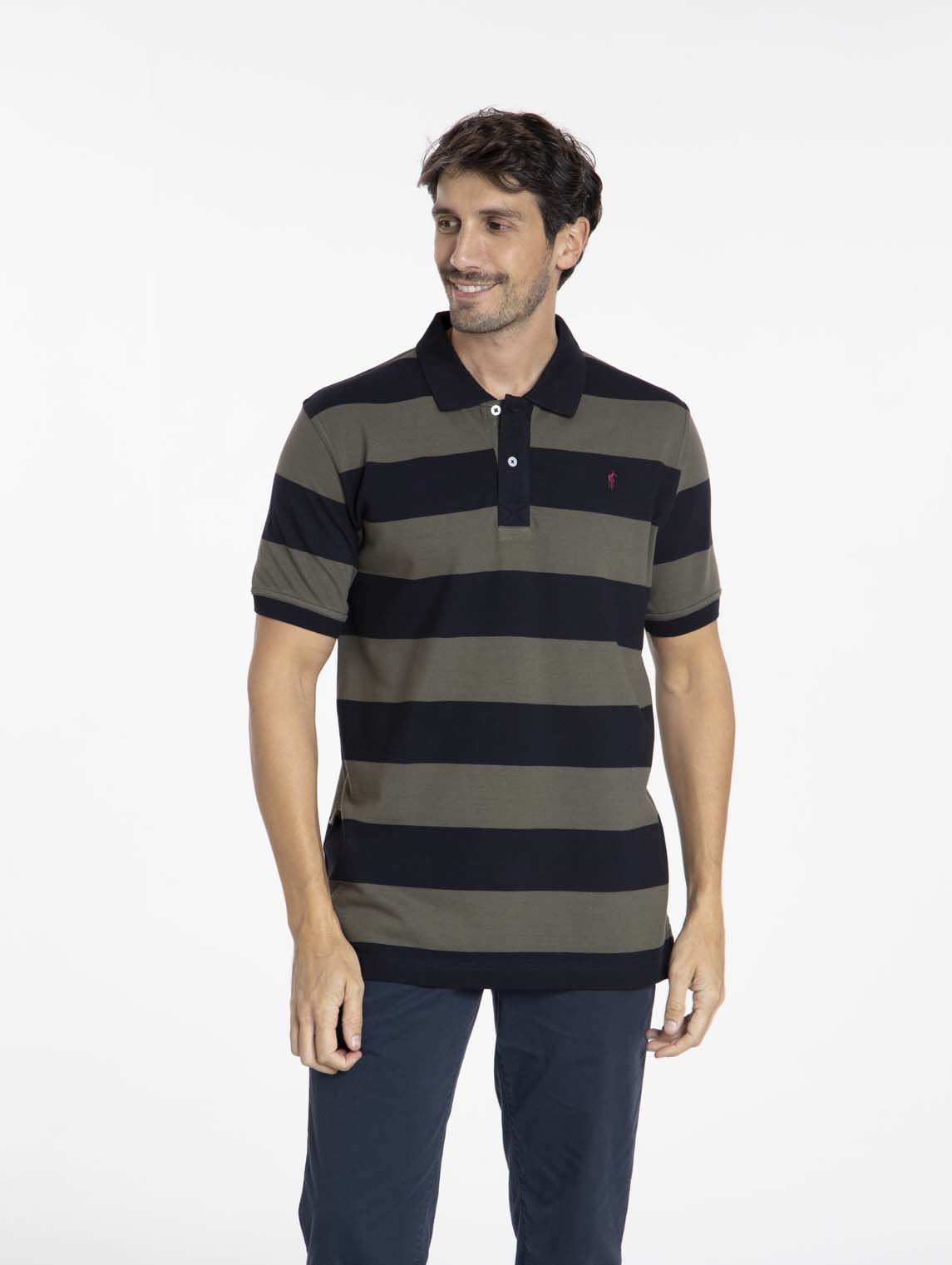 Polo OMAHA Marine/Kaki