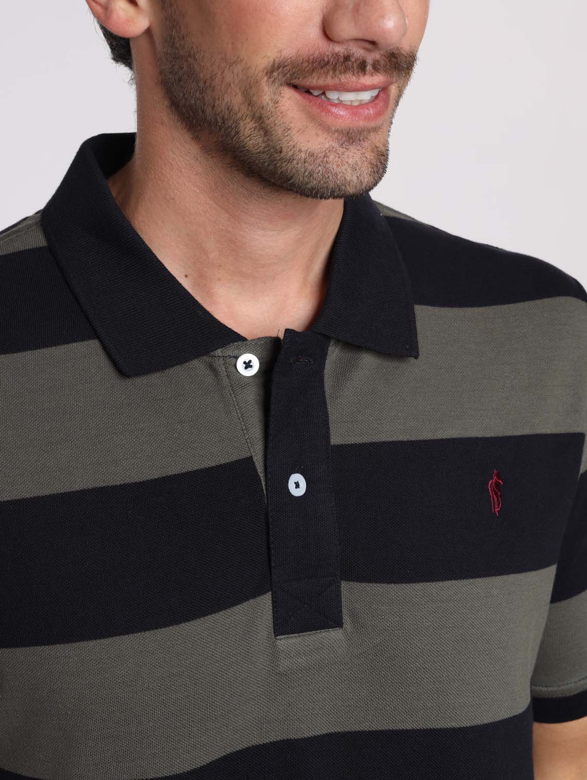 Polo OMAHA Marine/Kaki