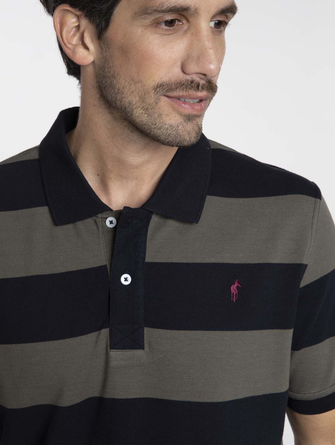 Polo OMAHA Marine/Kaki