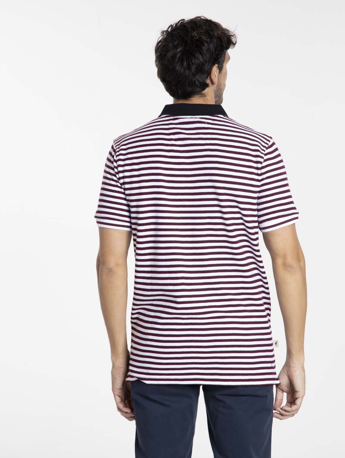 Polo OSAKA Bordeaux/Blanc