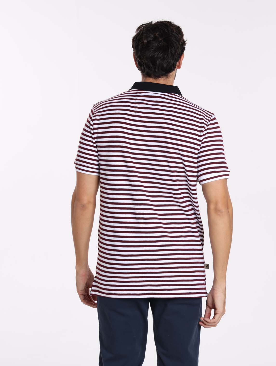 Polo OSAKA Bordeaux/Blanc