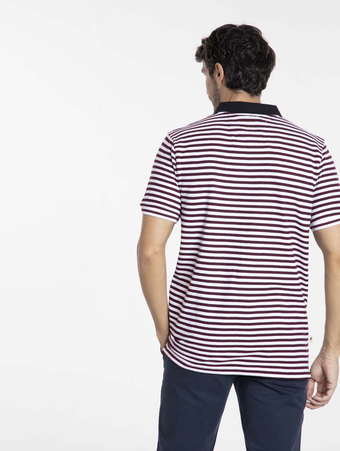 Polo OSAKA Bordeaux/Blanc