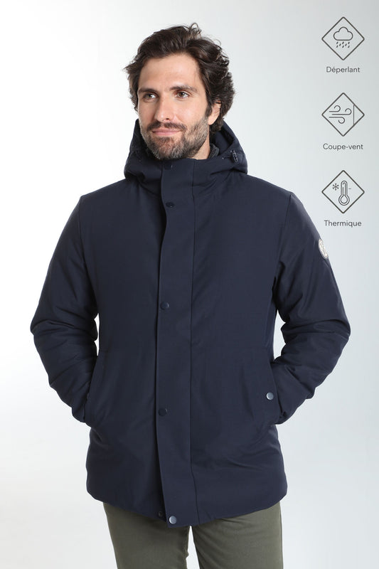 Parka à capuche amovible PRINCE marine