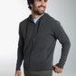 Gilet zippé à capuche Michel en coton Milano anthracite – Gentleman Farmer, vue 5