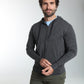 Gilet zippé à capuche Michel en coton Milano anthracite – Gentleman Farmer, vue 6
