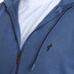 Gilet zippé à capuche Michel en coton Milano bleu – Gentleman Farmer, vue 7