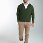 Gilet zippé à capuche Michel en coton Milano kaki – Gentleman Farmer, vue 1