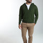Gilet zippé à capuche Michel en coton Milano kaki – Gentleman Farmer, vue 2