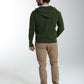 Gilet zippé à capuche Michel en coton Milano kaki – Gentleman Farmer, vue 3