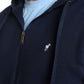 Gilet zippé à capuche Michel en coton Milano marine – Gentleman Farmer, vue 6