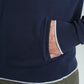 Gilet zippé à capuche Michel en coton Milano marine – Gentleman Farmer, vue 7