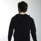 Gilet zippé à capuche Michel en coton Milano noir – Gentleman Farmer, vue 4