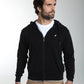 Gilet zippé à capuche Michel en coton Milano noir – Gentleman Farmer, vue 5