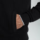 Gilet zippé à capuche Michel en coton Milano noir – Gentleman Farmer, vue 9