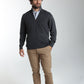 Gilet zippé col camionneur Morgan en coton Milano anthracite – Gentleman Farmer, vue 2