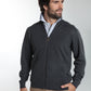 Gilet zippé col camionneur Morgan en coton Milano anthracite – Gentleman Farmer, vue 5