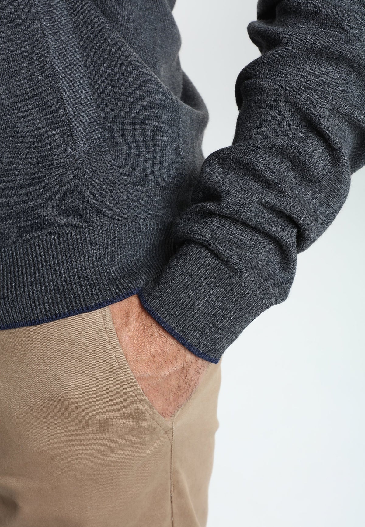 Gilet zippé col camionneur Morgan en coton Milano anthracite – Gentleman Farmer, vue 8