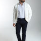 Gilet zippé col camionneur Morgan en coton Milano blanc – Gentleman Farmer, vue 1