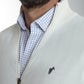 Gilet zippé col camionneur Morgan en coton Milano blanc – Gentleman Farmer, vue 7