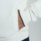Gilet zippé col camionneur Morgan en coton Milano blanc – Gentleman Farmer, vue 8