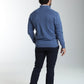 Gilet zippé col camionneur Morgan en coton Milano bleu – Gentleman Farmer, vue 2