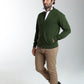 Gilet zippé col camionneur Morgan en coton Milano kaki – Gentleman Farmer, vue 2