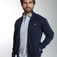 Gilet zippé col camionneur Morgan en coton Milano marine – Gentleman Farmer, vue 4