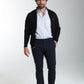 Gilet zippé col camionneur Morgan en coton Milano noir – Gentleman Farmer, vue 1
