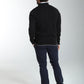 Gilet zippé col camionneur Morgan en coton Milano noir – Gentleman Farmer, vue 3