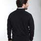 Gilet zippé col camionneur Morgan en coton Milano noir – Gentleman Farmer, vue 4