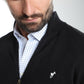 Gilet zippé col camionneur Morgan en coton Milano noir – Gentleman Farmer, vue 7