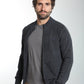 Gilet zippé Lyan en coton jacquard anthracite – Gentleman Farmer, vue 2