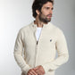 Gilet zippé Lyan en coton jacquard écru – Gentleman Farmer, vue 2