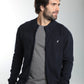 Gilet zippé Lyan en coton jacquard marine – Gentleman Farmer, vue 1